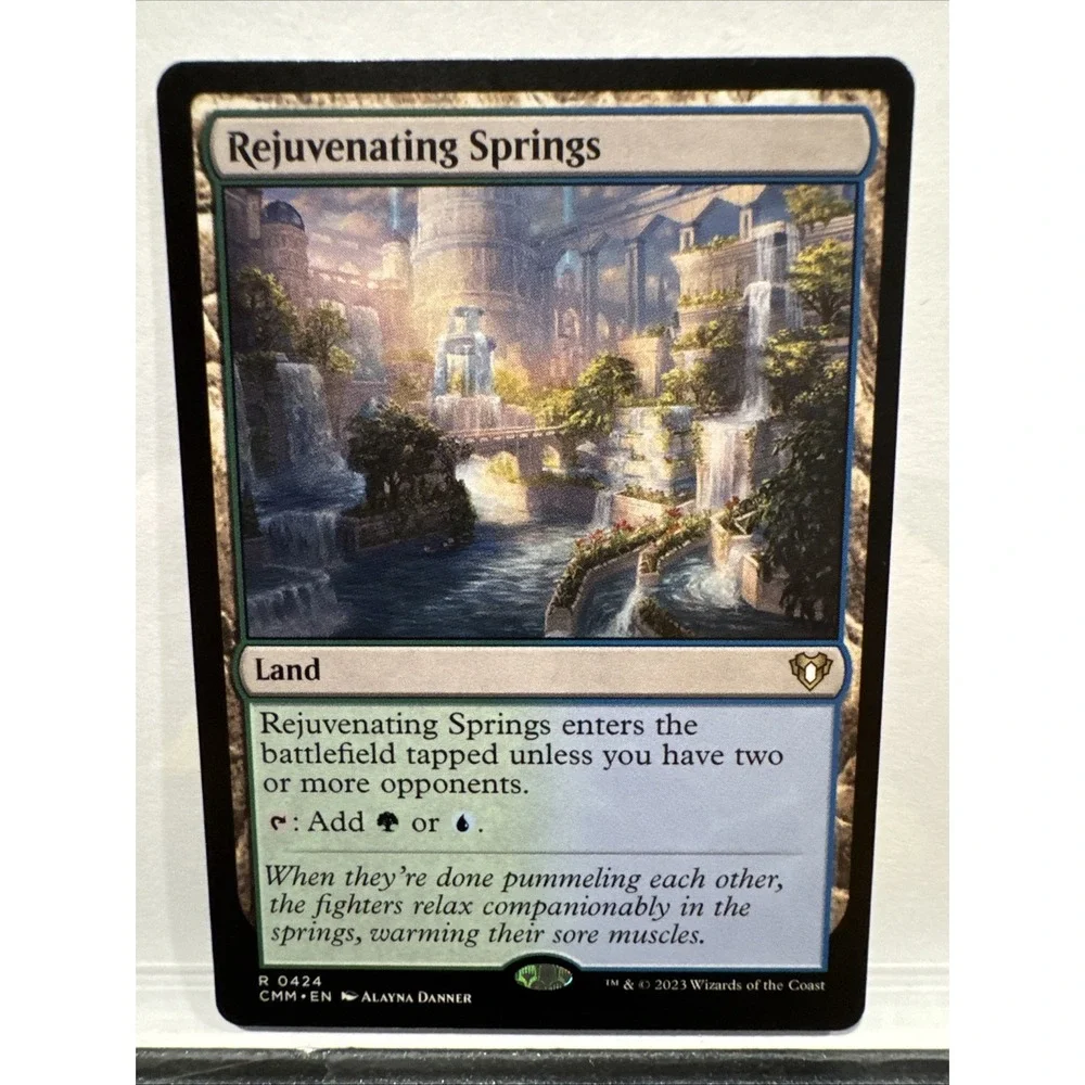 MTG Rejuvenating Springs Commander Masters CMM 424 Rare Land Card Regular